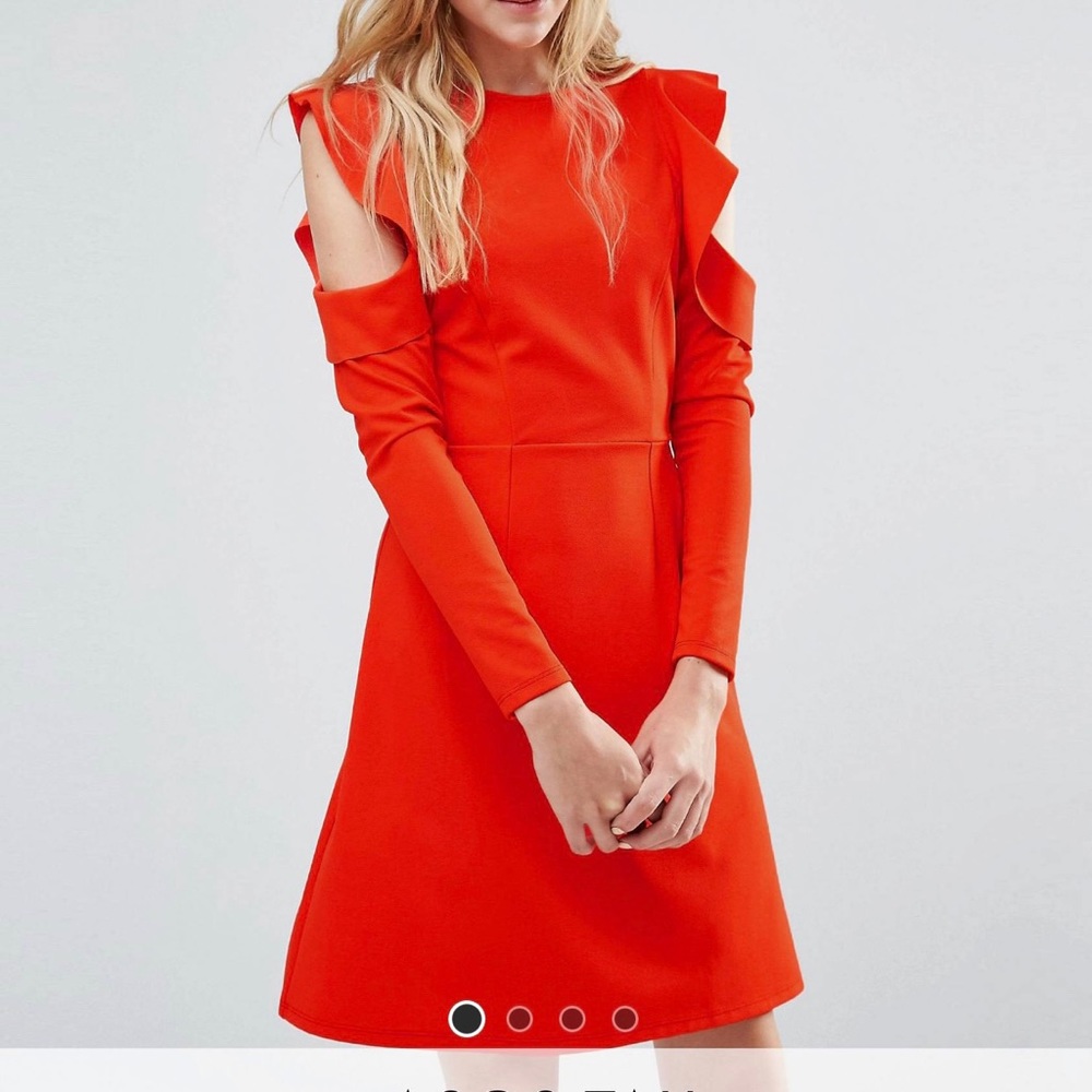 ASOS Cold Shoulder Skater Dress